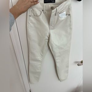 Veronica Beard Faux Leather Debbie High Rise Skinny Jeans Pant Size 24